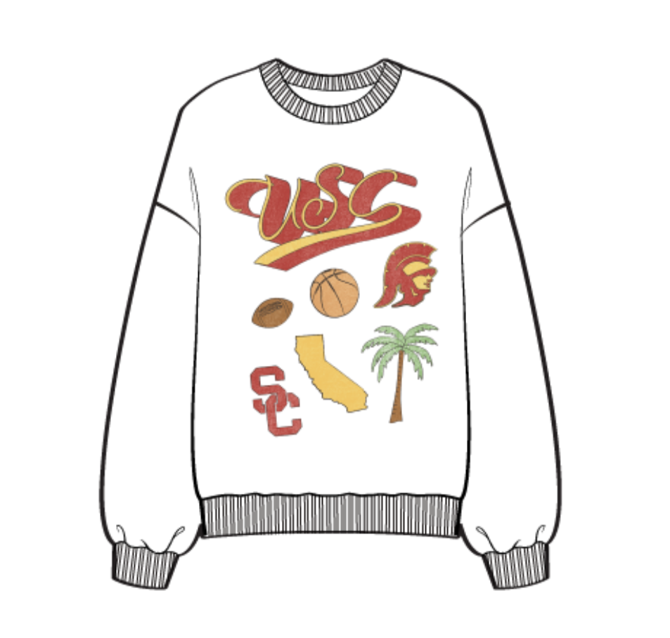 elfin fan club x usc sketch sweatshirt