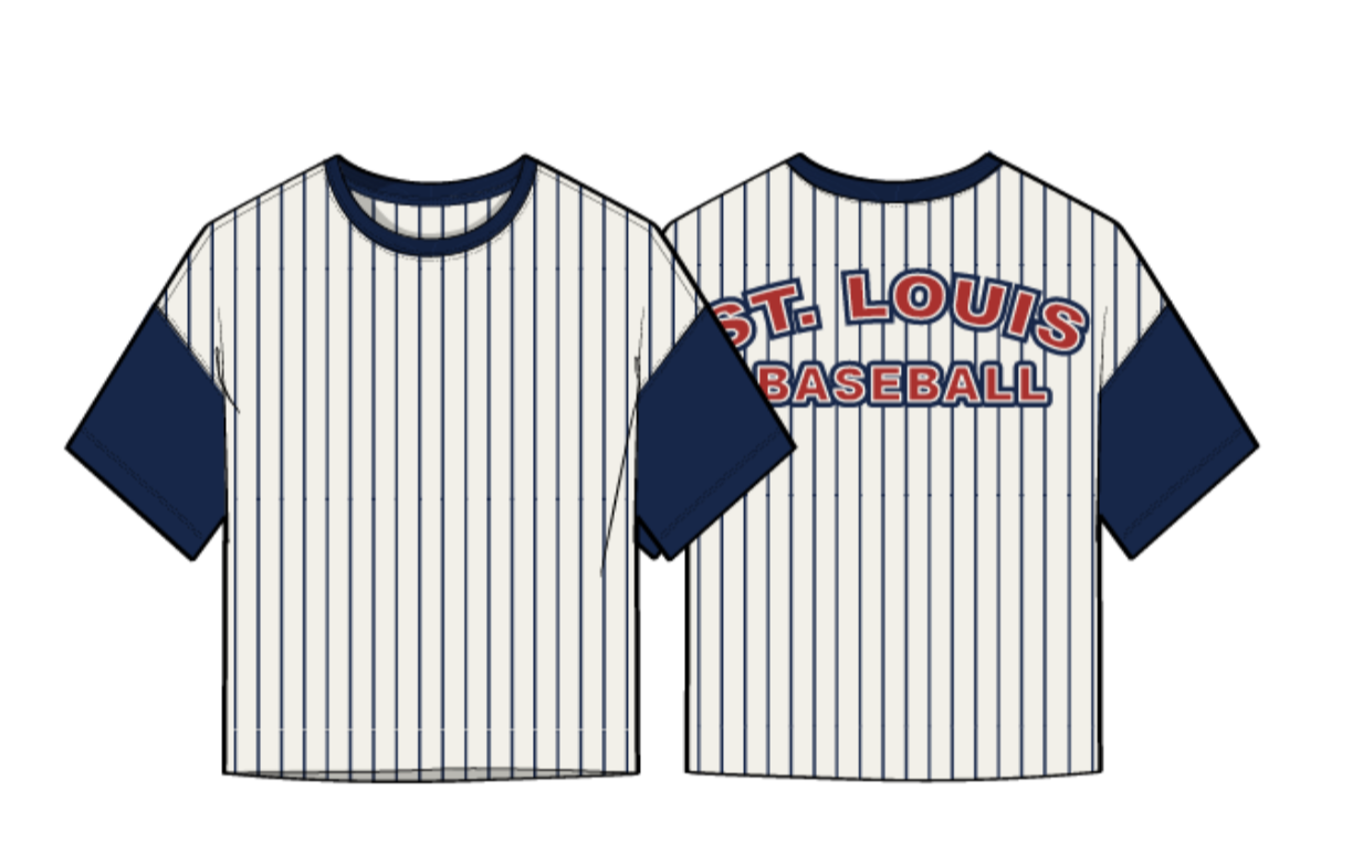 navy stripe tee
